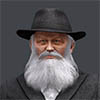 Lowpoly character - Rabbi. 3DS Max, ZBrush, Photoshop, Marmoset Toolbag