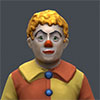 Lowpoly character. Circus clown